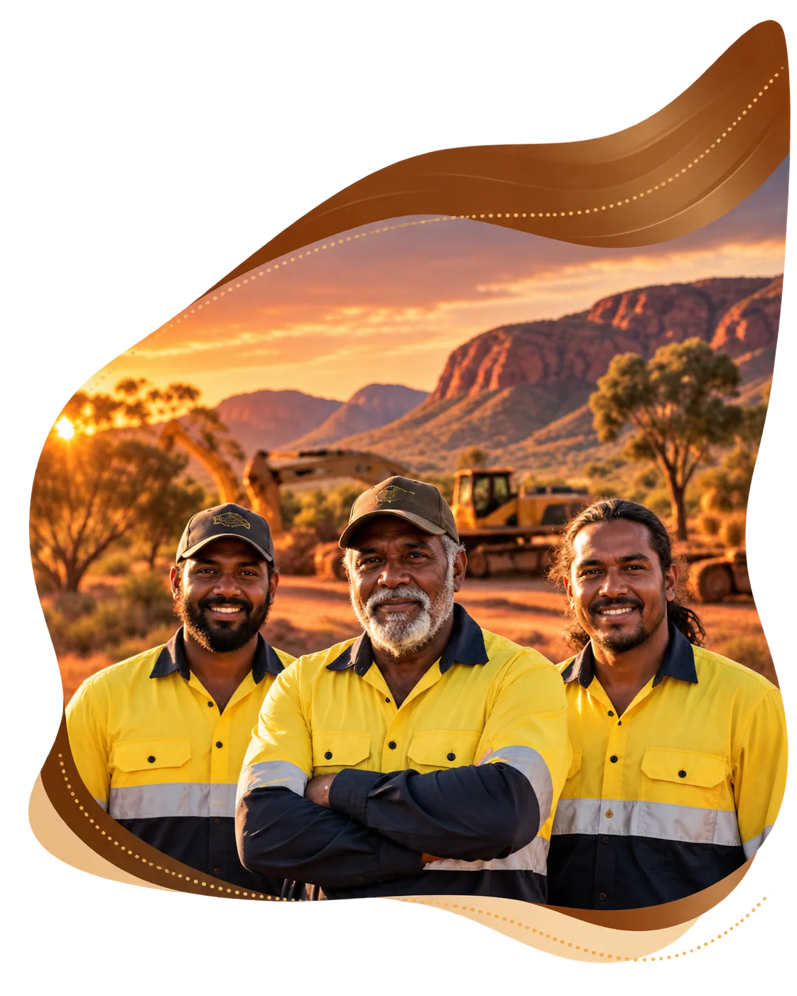 Three STAGCA trainers on a mine site