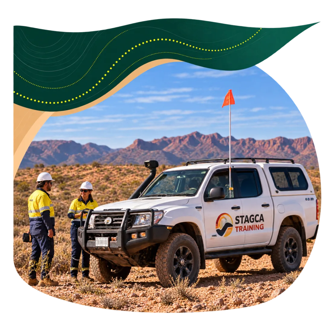 STAGCA 4WD vehicle in remote country